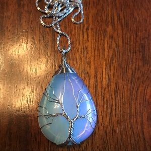 Sterling Silver Tree of Life Necklace Moonstone